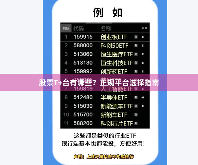 股票T+台有哪些？正规平台选择指南