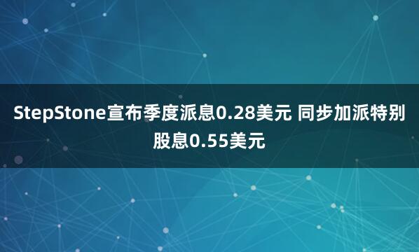 StepStone宣布季度派息0.28美元 同步加派特别股息0.55美元