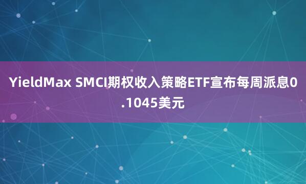 YieldMax SMCI期权收入策略ETF宣布每周派息0.1045美元